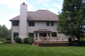 Back Deck and big backyard at 410 N. Constitution Ave Goshen, Indiana House for Sale - Goshen Indiana